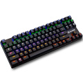 New arrival wholesale high quality top sale  87 Keys led Backlight Rainbow Mixed gaming portable bluetooth wire keyboard